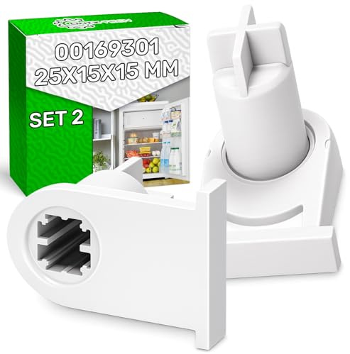 Set di 2 Pz Boccola per Cerniere Maniglia Porta per Congelatore e Frigorifero da Incasso - Codice Originale 00169301 169301 per Bosch 5384490 per Miele - Garanzia di 5 Anni - ONIX TECH