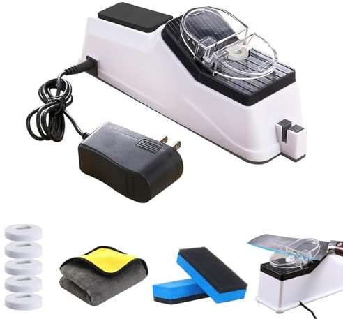 Surudoisharp Pro Electric Knife Sharpener, Surudoisharp Knife Sharpener, 5 Seconds for Quick Sharpening, Knives Automatic Knives Sharpener, Knife Sharpener with Protective Cover (1PCS)