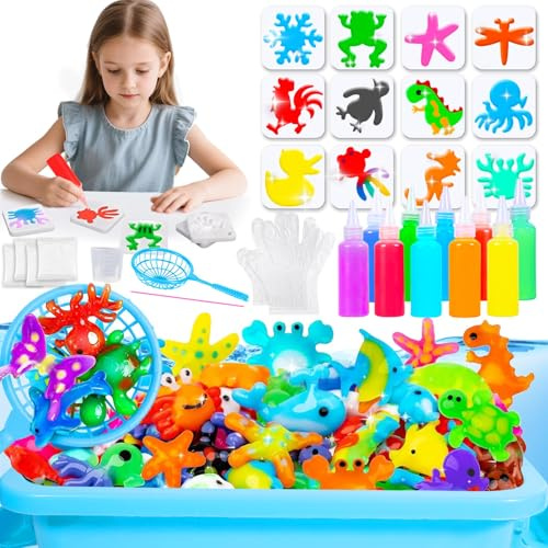 PQETBV Magico Acqua Gel Perla Sensoriale Giocattolo, Giocattolo Sensoriale in Gel d'Acqua, Kit Creativo 3D Magic Water Elf Kit, Set di Giocattoli Acquatici per Ragazzi e Ragazze