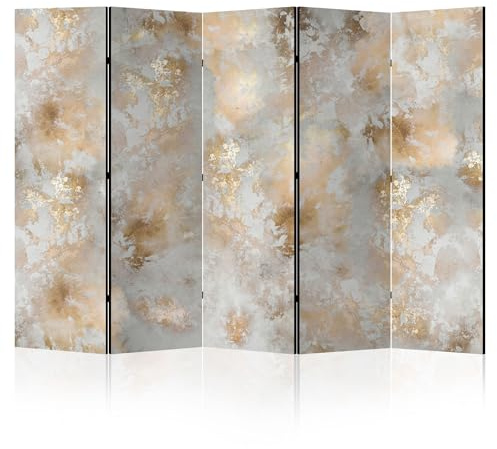 LUMASOUL Paravent Intérieur 5 Panneaux Recto - Verso Pliable - Separateur de Pieces - Cloison de Separation de Chambre pour Chambre à Coucher, Salle de séjour - 225x172 cm Abstrait