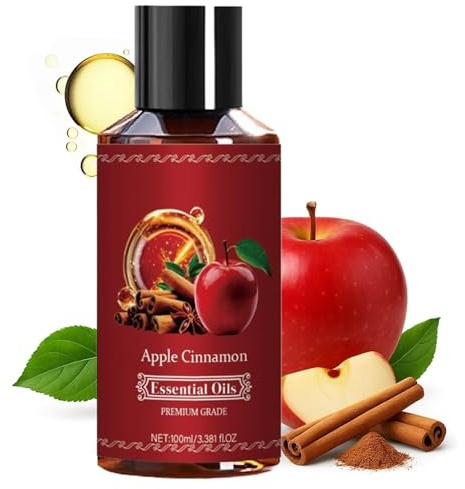 Huiles Essentielles Cannelle-Pomme 100ml,huile essentielle pour diffuseur,Cosmétique, Massage, Bain Aromatique - Diy Bougie, Savon, CrèMe, Huile, Lotion - Peau Cheveux