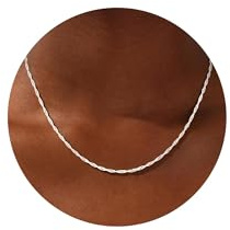 SLOONG 2MM Wasserwellen Kette Silber 925 Damen