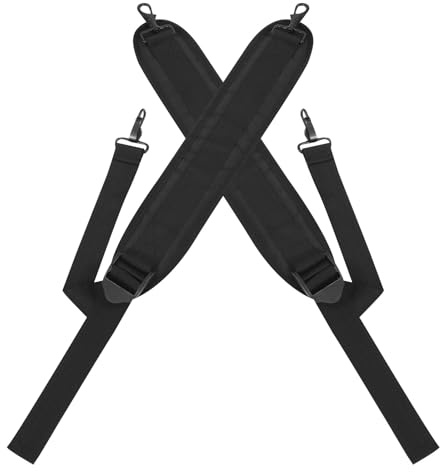 Hemobllo Gitarrengurt und Instrumentenkoffergurt 2 Stück Gepolstert Verstellbar Atmungsaktiv für Musiker und Instrumententransport