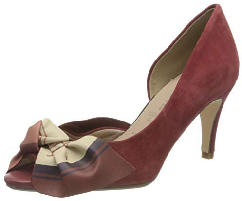 Tamaris Escarpins à Bout Ouvert pour Femme 1-1-29300-24, Rouge Ruby Comb 531, 36 EU