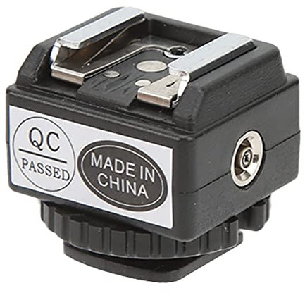 Adattatore per Attacco Slitta Flash per D SLR C N2, Staffa Convertitore Flash con Porta di Sincronizzazione PC, Base Slitta per Flash Sincrono