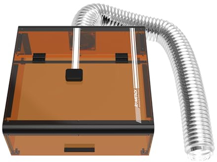 ATOMSTACK B3 laserhölje, skyddsbox, branddammbeständigt laserhölje med intelligent kamera, frånluftsfläkt, LED-list, 540 x 530 x 195 mm upplåsning för A6 A12 A24 PRO lasergravyrmaskin