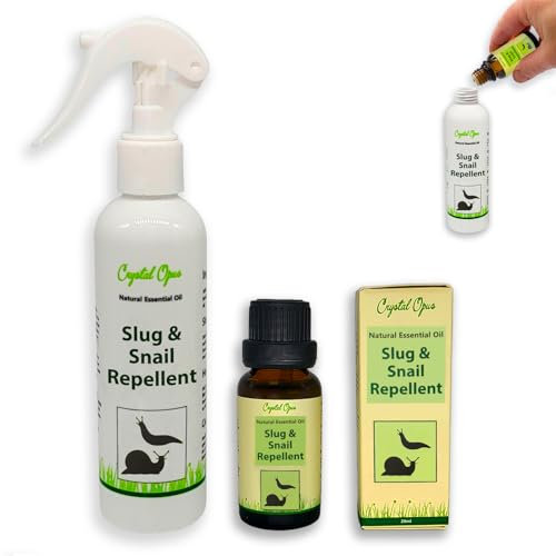 Makes 40+ Bottles of Slug & Snail Repellent Spray. Tried & Tested Concentrated Blend. Ultra-Effective, 100% Natural & Safe Deterrent. Made from Essential Oils Hated by Slugs & Snails. Indoor & Outdoor