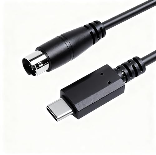 Xiusiyt USB-C to Mini-din 7 Male Cable for IK Multimedia iRig Series, iRig HD,iRig HD-A,iRig Keys, iRig I/O 25/49,iRig MIDI 2 Pro,iRig Pro Duo,iRig Pro I/O Stream(USB-C,5.9FT)