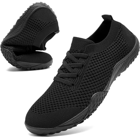 Barefoot Shoes Womens Slip on Trainers Gym Hiking Trainers Black Size 5