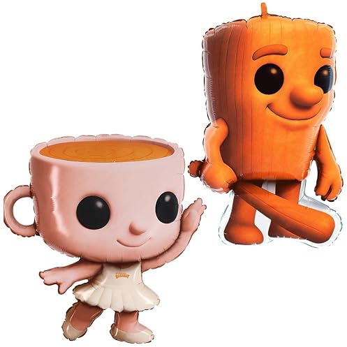 Toyland® 2-pack Italian Brainrot Folieballonger med karaktärer - 1 x 59 cm (23) Tung Tung & 1 x 56 cm (22) Ballerina Cappucinni - Barnfestdekorationer och tillbehör