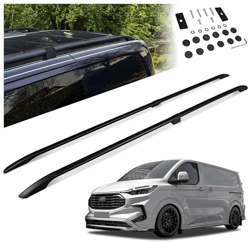 CHROMEMASTER | Barre da Tetto, Rail Tetto Compatibile con Ford Transit Custom L2 LUNGO 2023+; Sono Utilizzate per il Montaggio di Portapacchi, Box da Tetto o Portabiciclette | Costruzione in Alluminio
