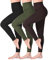 SINOPHANT High Waisted Leggings for Women, Buttery Soft Elastic Opaque Tummy Control Leggings, Plus Size Workout Gym Yoga(Black/ArmyGreen/Brown,S-M)