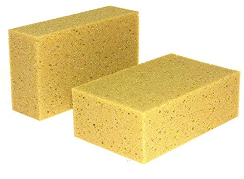 10 Stück WiTaP Jumbo Autoschwamm 200x120x65mm Universal Fliesenschwamm Reinigung Pflege Schwamm Natur für Autopflege, Lack, Felgen, Reinigung