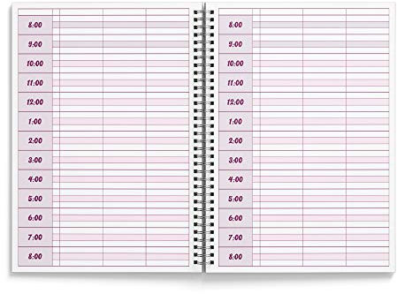 Appointment Book 1 Year 52 Week Diary Beauty Salon Therapist Spa Nail Massage A5