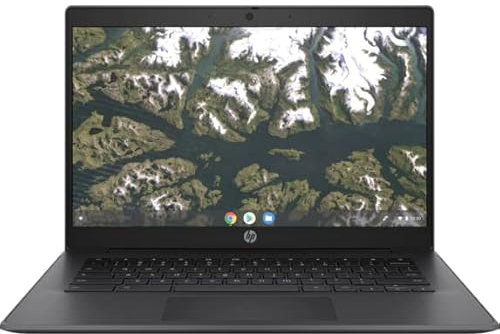 HP 9TX90EA#ABU 14 G6 Chromebook, 14 Display, Chrome OS, UHD Graphics 600, Wi-Fi 5, 1366pixel x 768pixel Resolution, Intel Celeron N4020, 4GB RAM, 32GB Storage Capacity, 32.65cm x 22.7cm x 1.83cm