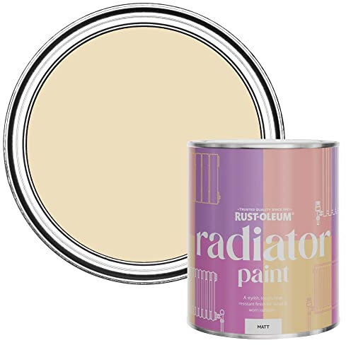 Rust-Oleum Cream Heat Resistant Radiator Paint in Matt Finish - Clotted Cream 750ml (SHDRCT1215)