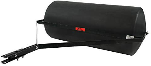 Brinly 390 lb. Tow Behind Poly Lawn Roller with Easy Turn Plug, 18 by 36, Flat Black