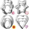 12 Pcs Cookie Cutters Shapes Baking Set, Heart Flower Round Star Shape Biscuit Stainless Steel Metal Molds Cutters for Kitchen Baking Birthday Christmas Valentine's Day Small Cookie Cutters