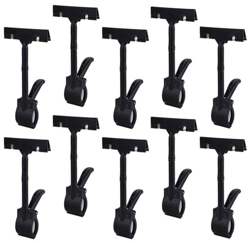 10 Soportes Ajustables para Etiquetas de Precio, Clip de Plástico para Carteles, Clip de Visualización de Etiquetas para Supermercados