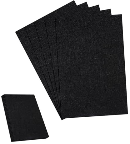 5 unidades de fieltro negro, fieltro de 1 mm para manualidades, 20 x 30 cm, tela no tejida suave, placas de fieltro, fieltro para manualidades, manualidades, proyectos de costura, fiestas, bodas