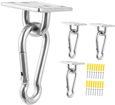 MAGICLULU Gancho De Acero Inoxidable Ganchos De Techo Resistentes Para Hamacas Colgador De Columpios Placa De De Almohadilla Herrajes Marinos Para Patio o Jardín