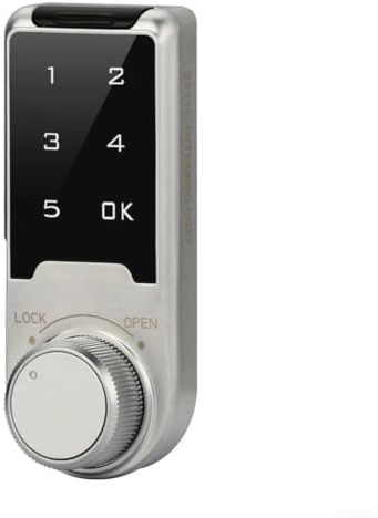 Elektroniskt kombinationslås av zinklegering med tangentbord och larm för skåp dörrar i gym, bastu och kontor Svart L20mm (20mm)