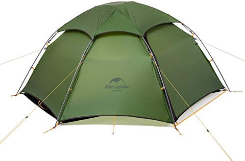 Naturehike Cloud Peak - Tenda da campeggio 4 stagioni, per 2-3 persone, escursionismo, campeggio all'aperto, colore: verde foresta 20D