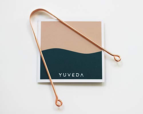 Ayurvedischer Zungenreiniger aus Kupfer | gegen Mundgeruch | fördert Mundhygiene | Zungenschaber von YUVEDA