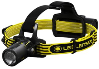 Ledlenser ATEX iLH8R - Rechargeable LED Head Torch, Super Bright 300 Lumens Headlamp, Camping, Fishing, Hiking Equipment, Rechargeable Work Head Torch, Running Headlight, Up to 40 Hours Running Time