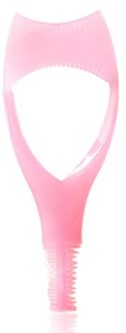 3 In 1 Eyelashes Tools Mascara Shield Applicator Guard Eyelash Guide For Makeup Clear Plastic Eyelash Card (Pink)