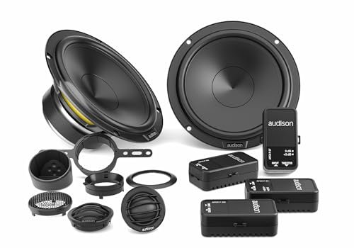 Audison APK 165P - Sistema audio a 2 vie per auto con woofer AP 6.5P da 165 mm, tweeter AP 1P da 25 mm e crossover passivo, risposta dinamica e potenza di picco 345W