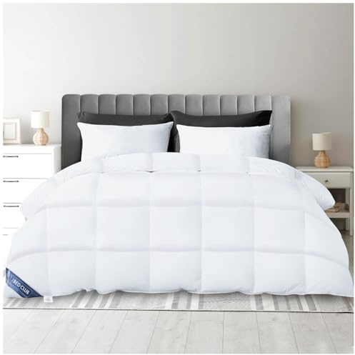 GC GAVENO CAVAILIA Luxury Duck Feather Quilt Kingsize Duvet 13.5 Tog - Breathable Soft Warm Hotel Quality Anti-Dust Mite Quilt King Size - White