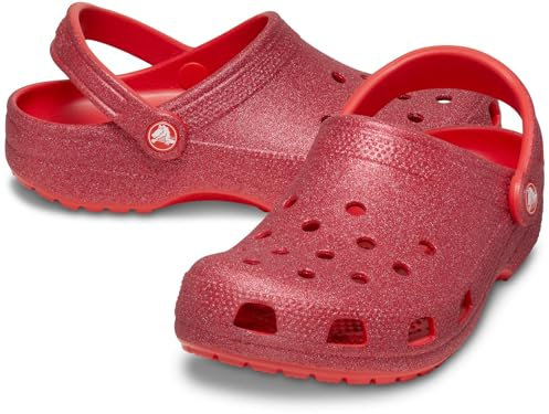 Crocs Classic Glitter Clog Cherry Red Size 7 UK Men/ 8 UK Women