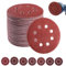 Schleifpapier 125mm Klett, 70 Stück Schleifscheiben, Schleifscheiben für Exzenterschleifer Schleifblatt Set 8 Löcher Schleifblattset für Schwingschleifer Körnung 40/60/80/120/180/240/320
