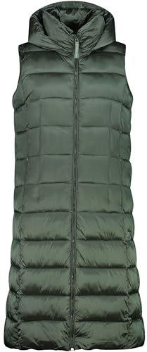 CMP dam Gilet Lungo Da Donna In Nylon Con Cappuccio Fisso Väst
