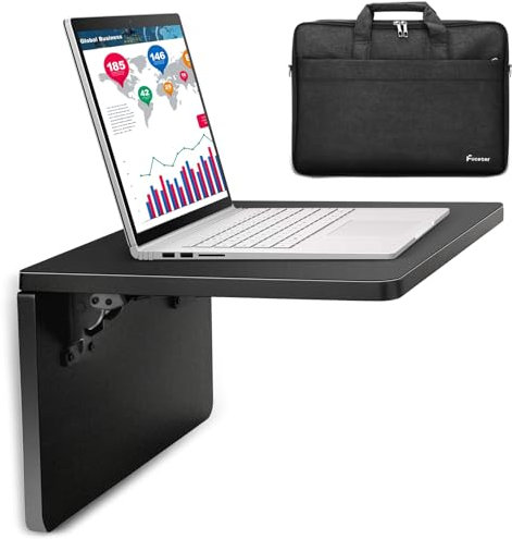Fuceter Magnetischer tragbarer Laptop-Arbeitsplatz mit Laptoptasche, 3 superstarke Magnete, Laptopständer aus Holz & Werkzeughalter für HVAC, elektronische Geräte, Räume, LKWs, Wände, Werkstätten