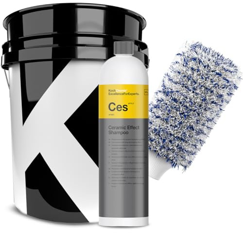 Koch Chemie Ceramic Effect Shampoo Ces tvättset tvätthink 5 gallon, tvätthandske perfekt biltvätt
