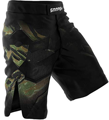 SMMASH MMA Shorts Herren Thaibox Muay Thai Hose Boxhose Sporthose Trainingsshorts Atmungsaktiv Kletterverschluss Abriebfest