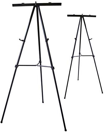 Lightweight Aluminum Flip-Chart Presentation Easel (2-Pack, Black)