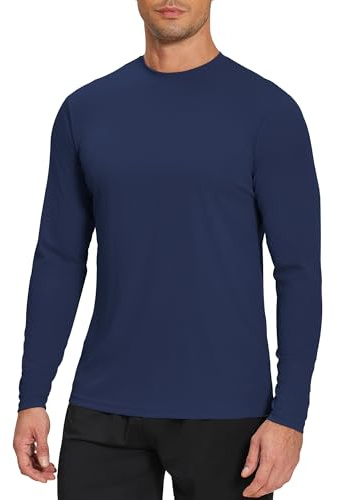 Weardear T-Shirt Sportive da Uomo Protezione UV UPF 50+ Maglia Sportiva Protezione Solare Maglietta Funzionale Leggero Girocollo Traspirante Manica Lunga Rashguard Palestra Allenamento Fitness Top