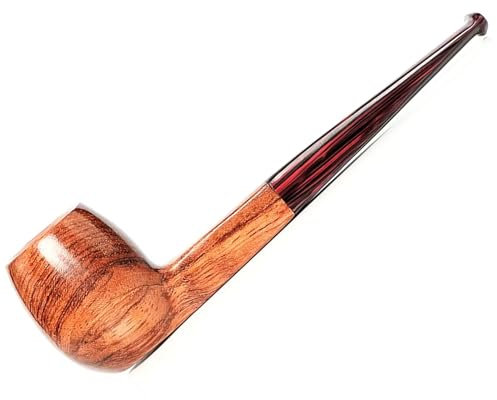 Pipe À Fumer En Bois De Poirier Tendance Pipe À Tabac Portable À Tige Droite Filtrage 3MM - Amovible Facile À Nettoyer Cadeau De Fête Des Pères/Noël