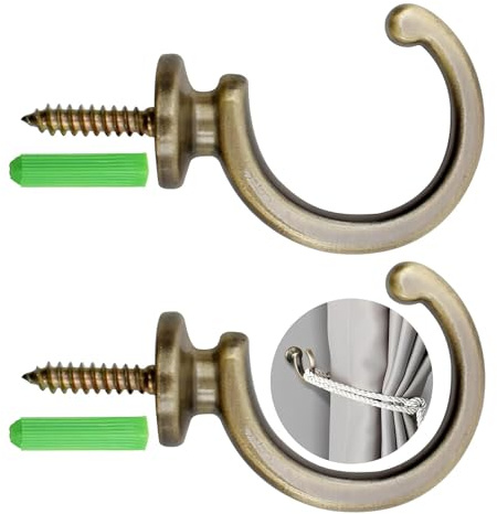 PHMING 2 Pezzi Ganci per Tende di G, Ganci per Tende da Sole con Tubo di Espansione, Fermatenda in Lega di Zinco, Adatto per Casa, Ufficio, Hotel