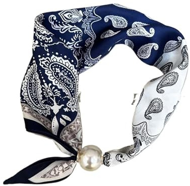 Elegant pärlsvans magnetiskt lås halsduk – sommarmode hals wrap