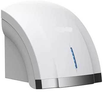 Kommersiell handtork Elektrisk kompaktsensor Automatiska handtorkar Höghastighetslufttorkare 1800W for badrum(White hand dryer)