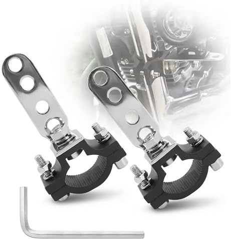 Lot de 2 supports de tuyau universels pour moto : support de serrage réglable pour tube rond 22-32 mm, support de montage en aluminium pour moto, VTT, véhicule tout-terrain et camion