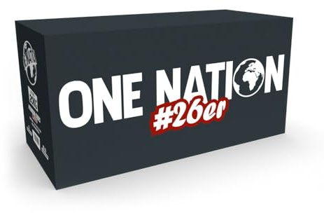 ONE NATION Lot de 26 charbons de noix de coco de qualité supérieure - Chicha en 100 % coquilles de coco - Durée de combustion max. 120 minutes - Chaleur forte - Sans goût propre ni additifs chimiques
