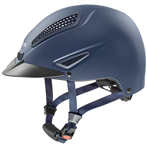 uvex perfexxion II glamour, casco de equitación robusto unisex, ajuste de talla individualizado, ventilación óptima, blue matt, 54-55 cm