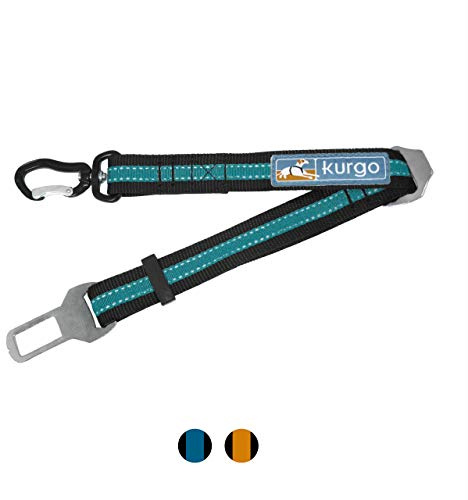 Kurgo Ceinture de Sécurité Pivotante pour Chien, Fixation Direct, Ajustable, Installation Facile et Rapide, Bleu/Noir