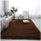 GUOCU Hochflor Teppich Wohnzimmer rutschfest Langflor Fellteppich Shaggy Flauschig Weich Modern Kunstfell Einfarbig Bettvorleger Sofa Matte,Kaffee,50x80CM