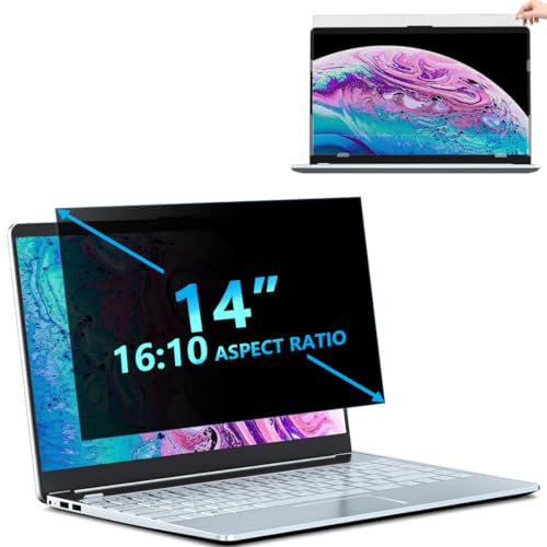 STARY Schermo privacy 14 pollici formato 16:10, protezione schermo antiriflesso luce blu, filtro privacy rimovibile compatibile con Lenovo/HP/Dell/Acer/Samsung/Asus